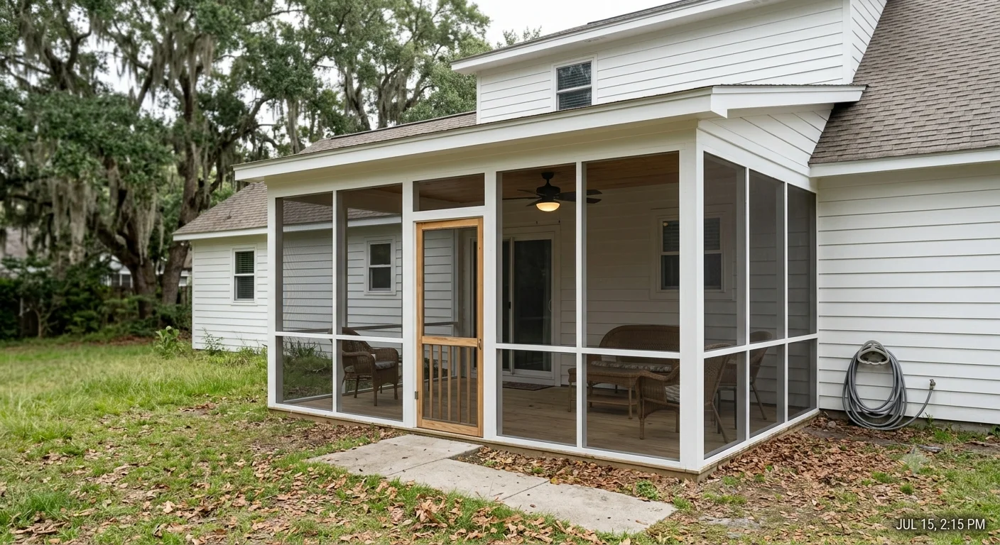 Screened porch in Wilmington, North Carolina